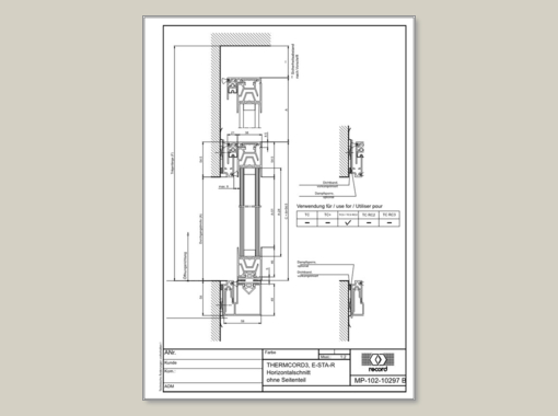 THERMCORD3, Horizontalschnitt ohne Seitenteil