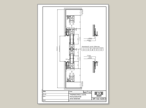 THERMCORD3, D-STA Horizontalschnitt ohne Seitenteil